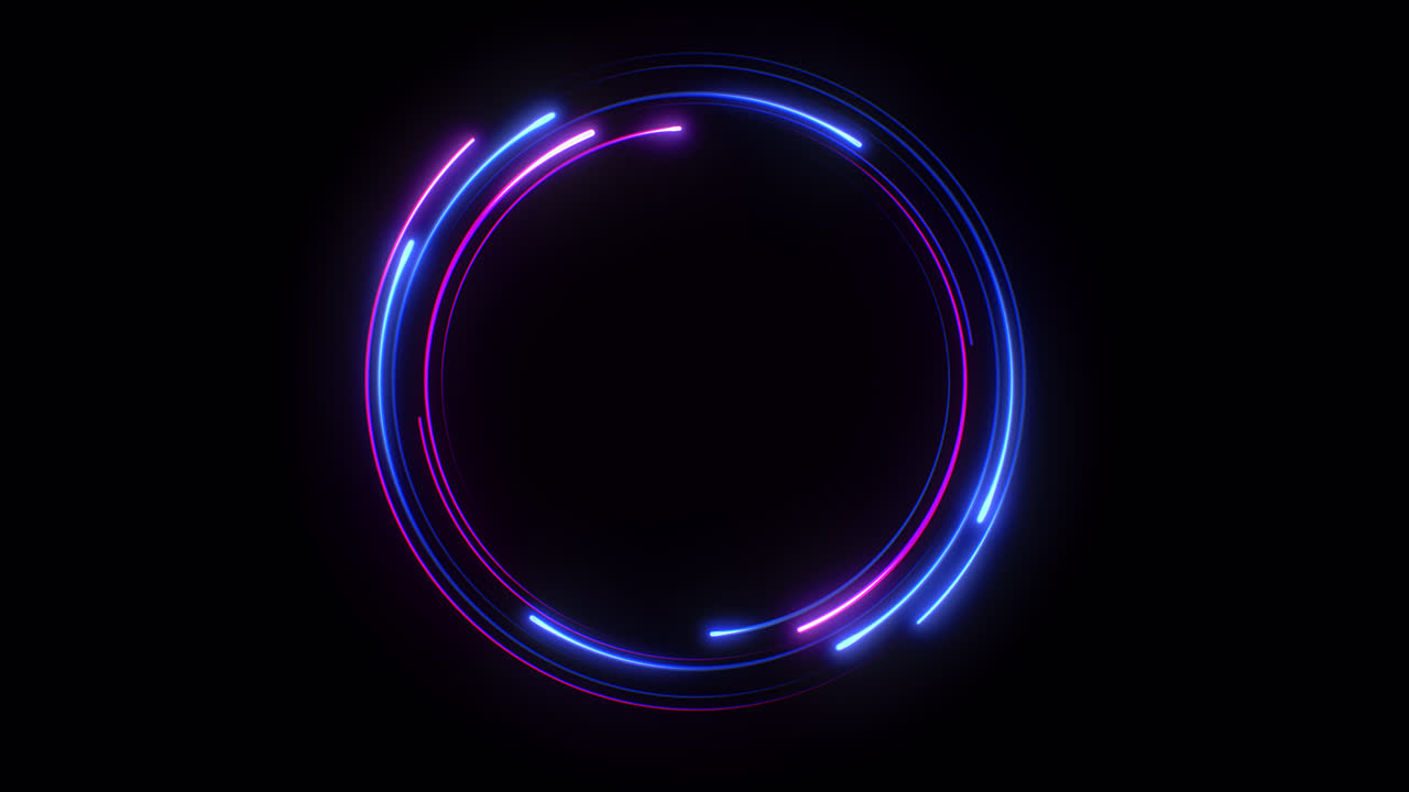 fondo de luz circular azul y púrpura al estilo del neón digital con canal alfa