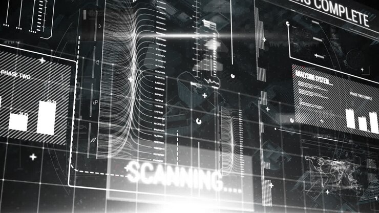 Animation of screen with data processing