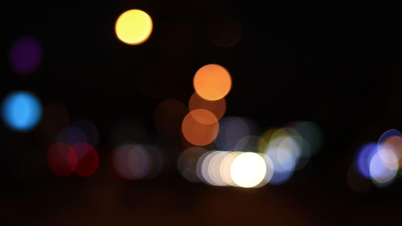 luces bokeh en el fondo nocturno, fondos abstractos, fondo bokeh