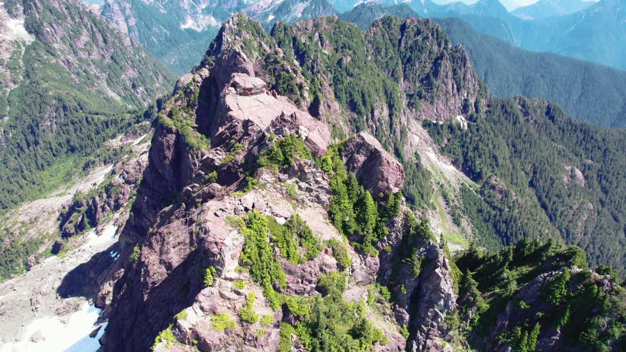 매켄지 범위, 밴쿠버 섬, 기원전, 캐나다의 공중 리프팅 샷