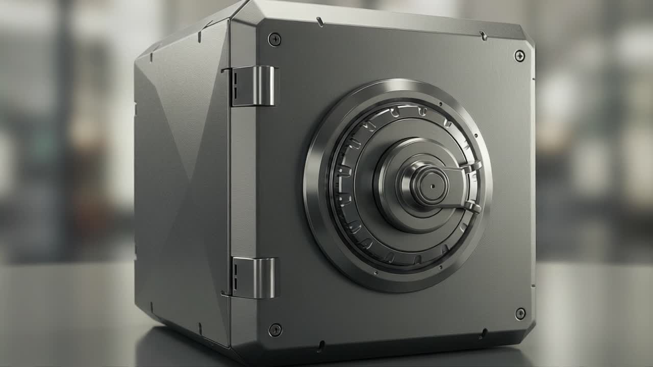 A Modern Security Safe Showcasing Advanced Locking Mechanisms and Sleek Design, Ideal for Protecting Valuables and Enhancing Security Measures in Any Setting