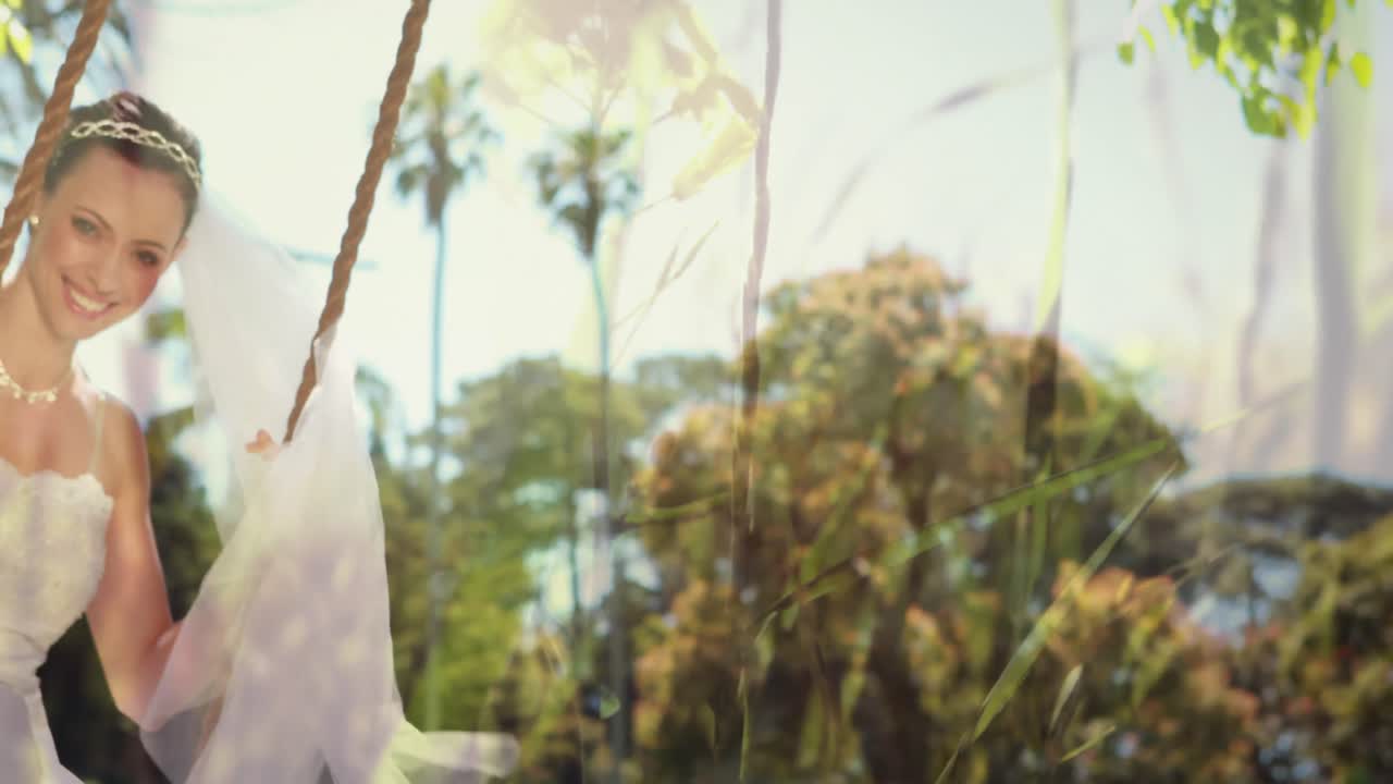 흔들림 에 앉아 있는 신부