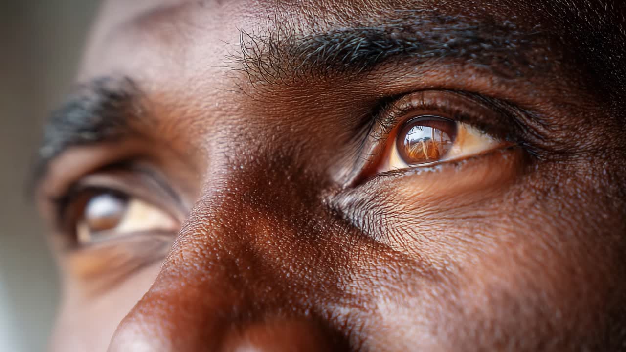 Close-Up Portrait of a Person's Eyes Transitioning from Open to Closed, Capturing the Essence of Emotion and Reflection in a Serene Moment