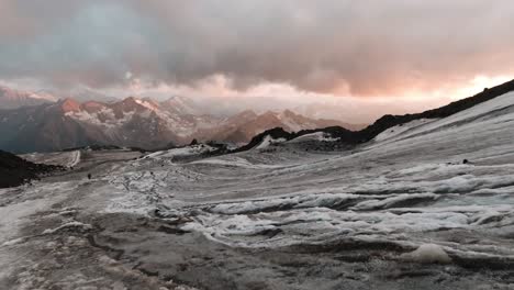 majestic mountain glacier sunrise/sunset