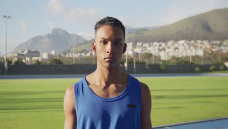 African-american-athlete-looking-to-camera