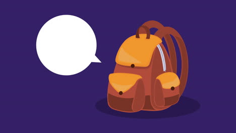 animación de suministros educativos para bolsas escolares