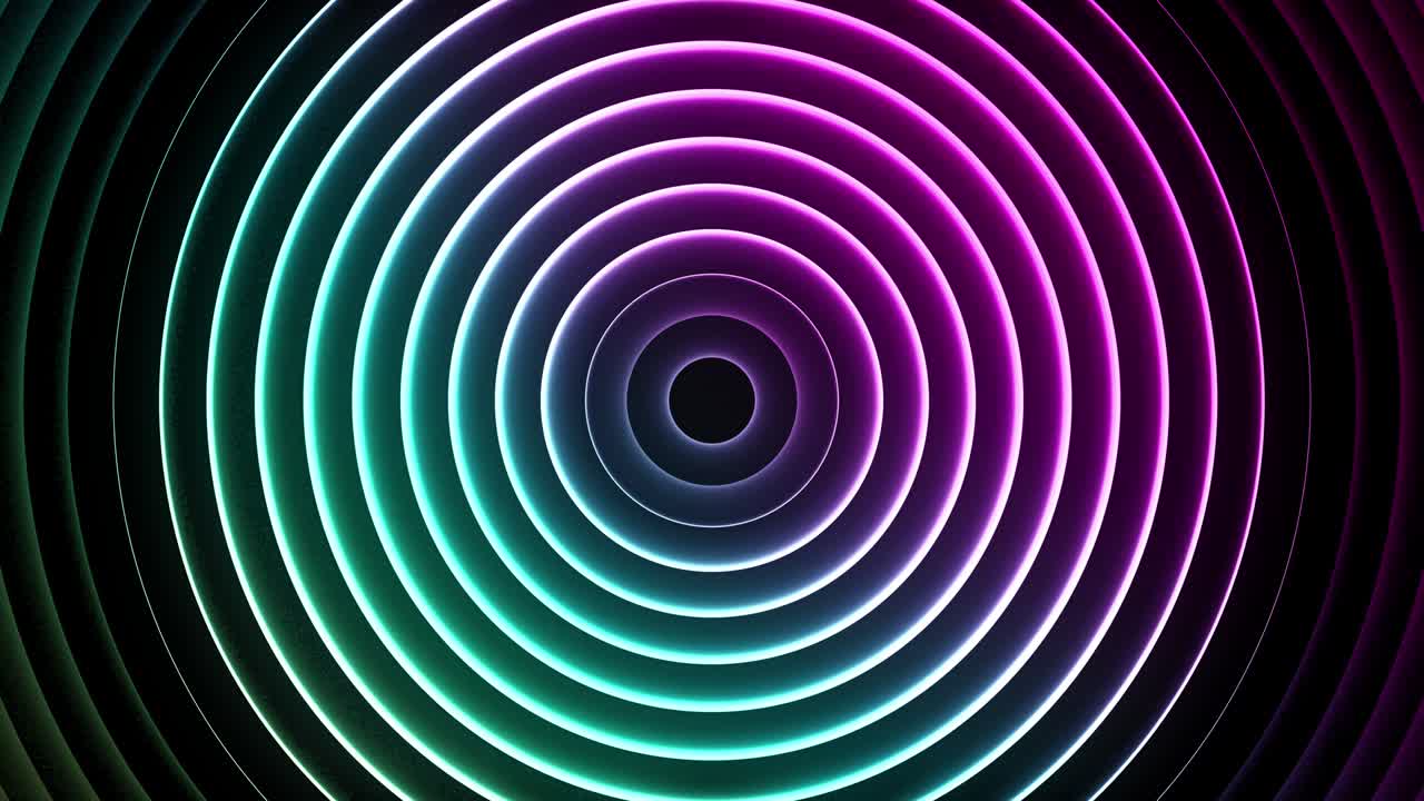 Abstract neon background of circles