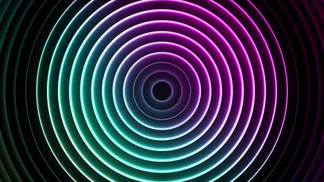 fondo de neón abstracto de círculos