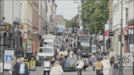 busy city street scene in oslo