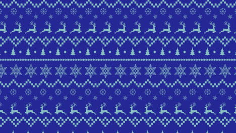 digital animation of traditional christmas pattern with reindeer