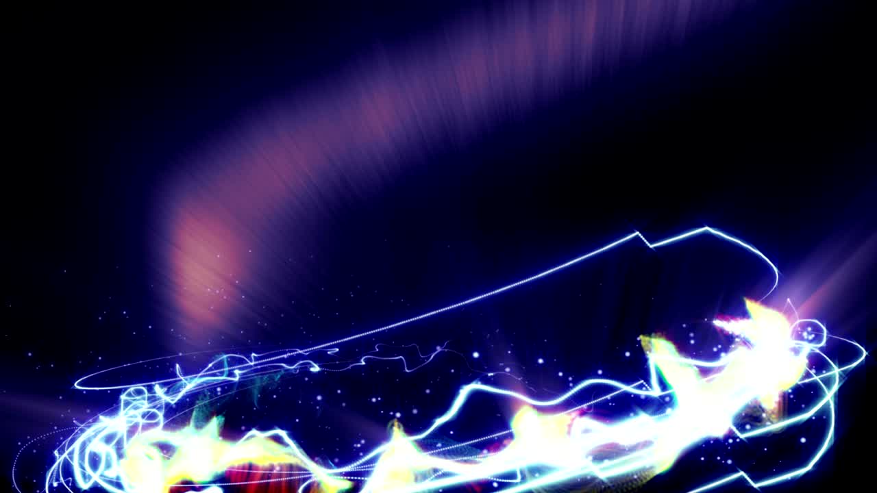 las partículas mágicas anillo fondo abstracto, animación, renderización, bucle