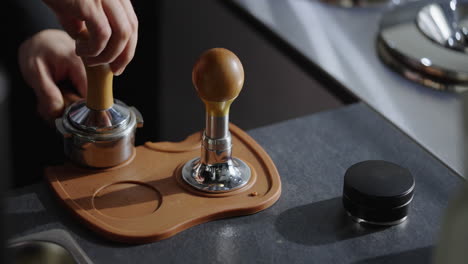 preparación de un espresso