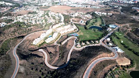 campo de golf de fuengirola, vista aérea de drones