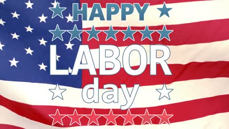 Animation-Des-Textes-„Happy-Labor-Day“-über-Der-Flagge-Der-Vereinigten-Staaten-Von-Amerika