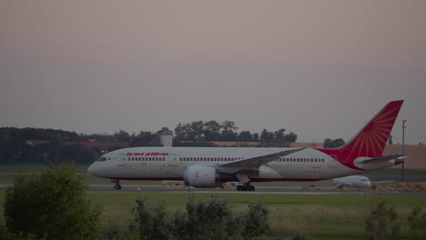 air india boeing 787-9 dreamliner taxiing on the runway