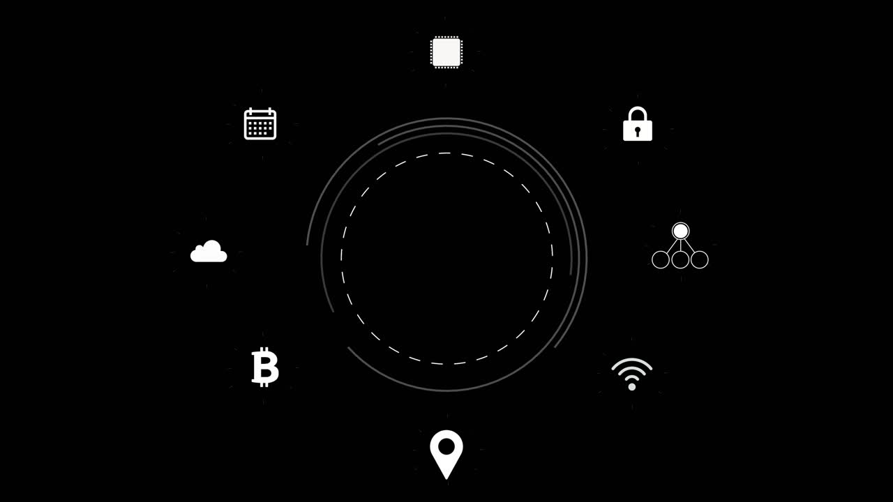 4k internet network connection design icons animation communication science and futuristic website