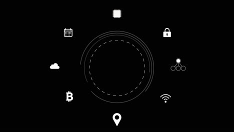 4k internet network connection design icons animation communication science and futuristic website