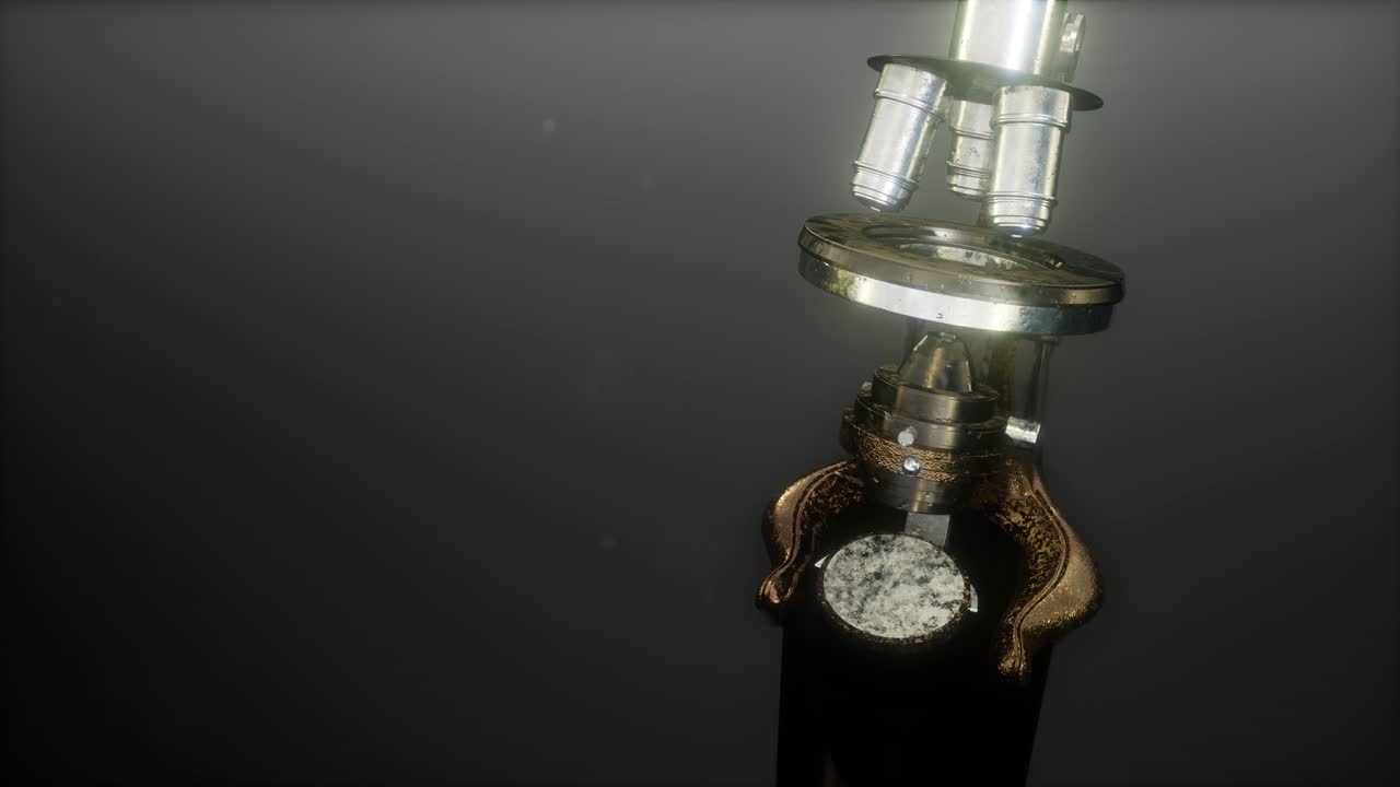 retro bucle viejo microscopio de laboratorio científico