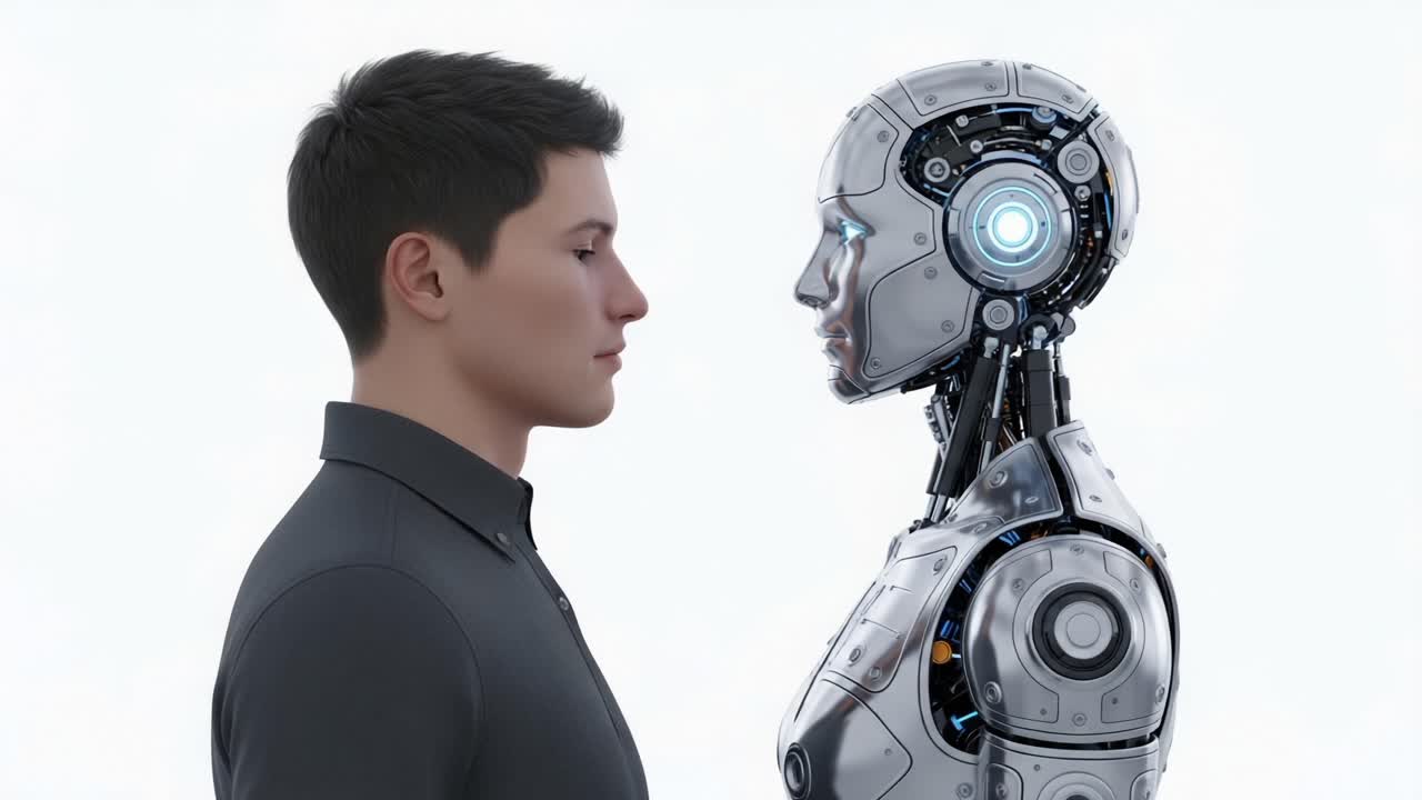 A Thought-Provoking Encounter: Exploring the Intriguing Interaction Between Human Intelligence and Advanced Robotics in Futuristic Technology