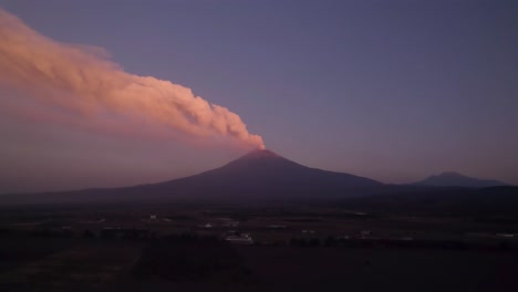 drone footage showing the popocatepetl volcano increasing its volcanic activity