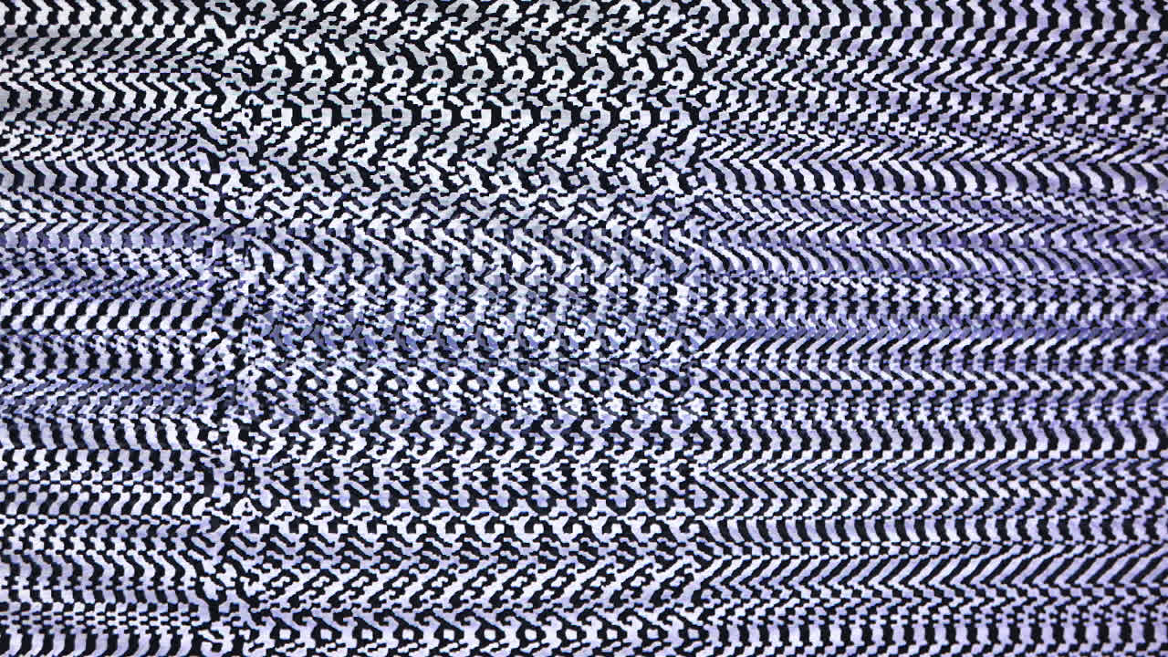 Display Television with noise grain background