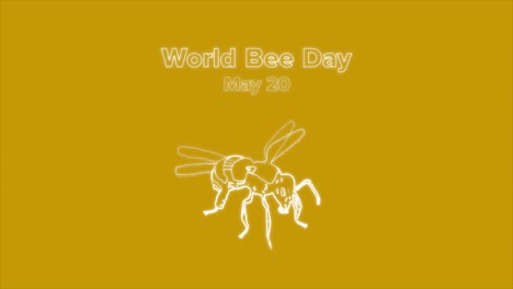 5월 20일 꿀벌의 날과 함께 공중에서 윙윙거리는 꿀벌