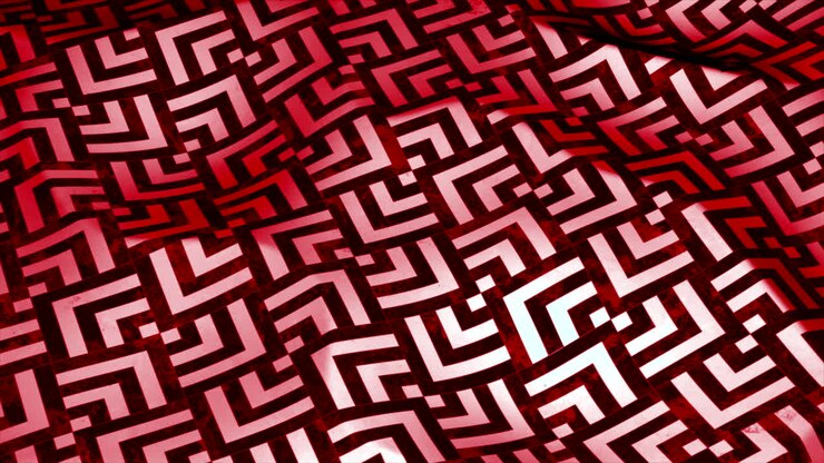 Abstrakt rødt og svart geometrisk mønster