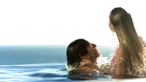 couple embracing in slow motion