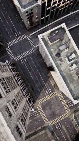 aerial view of a busy city intersection