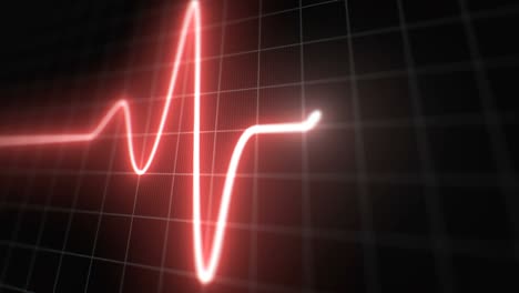 ecg estilizado normal, rojo