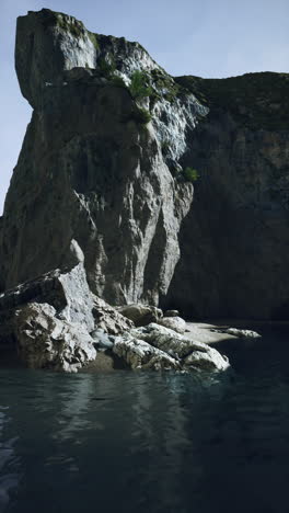 rock formation amidst water