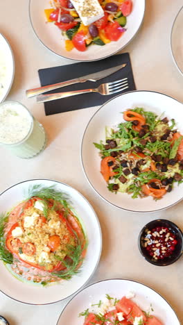 various food dishes on a table