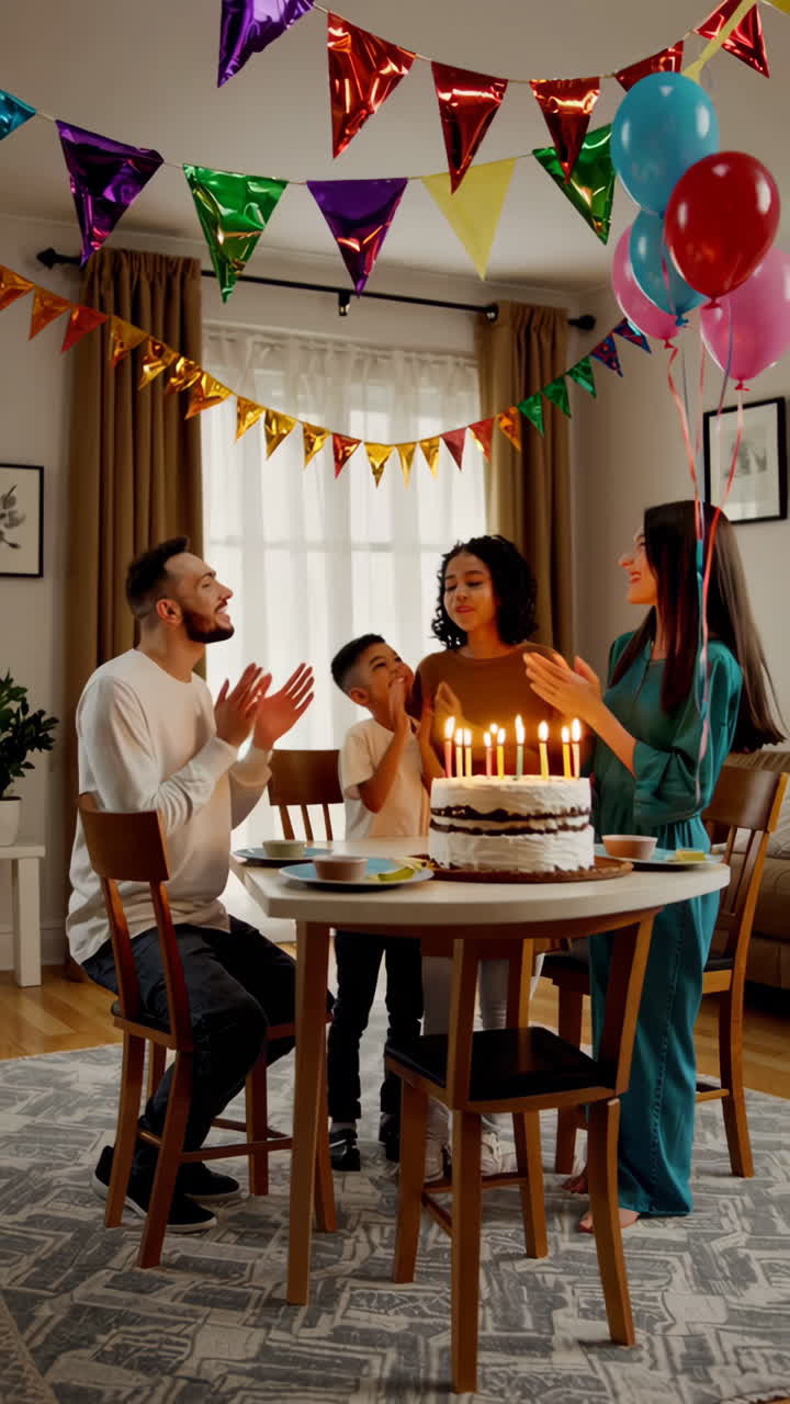 celebración de cumpleaños en familia