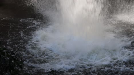 waterfall creating splashes in a river