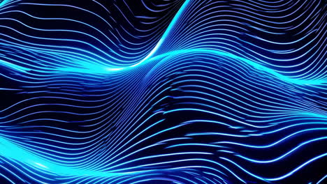ondas azules brillantes abstractas