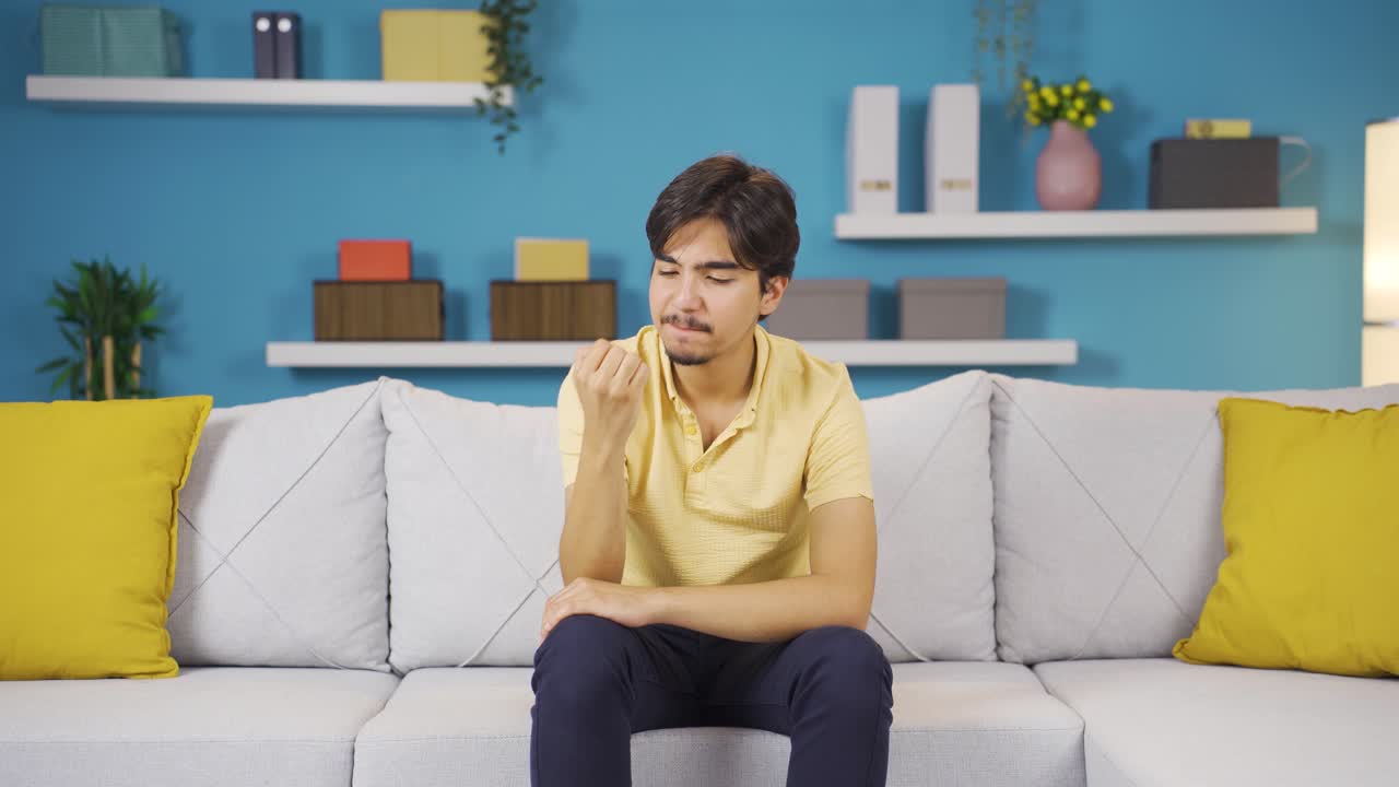 스트레스를 받은 남자.