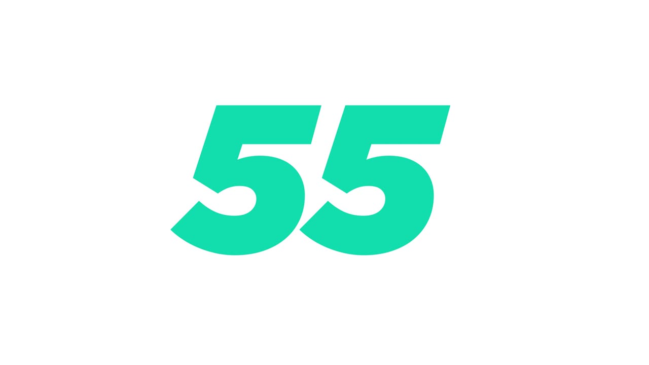 colorida y moderna cuenta atrás de 60 segundos.