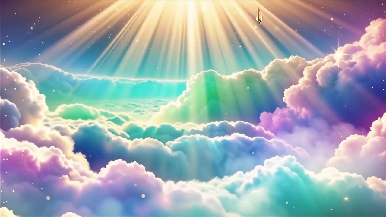 Christian Heavenly Light Worship Background