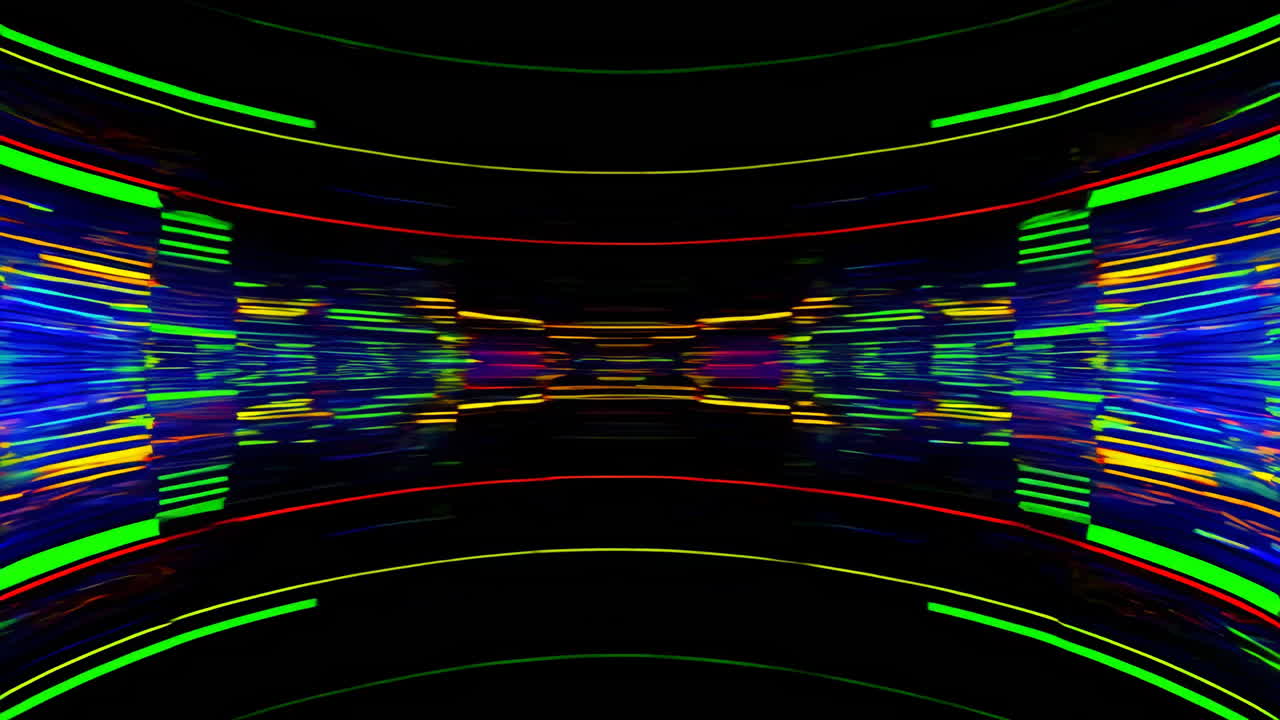 Dynamic Abstract Colorful Light Kaleidoscope Patterns