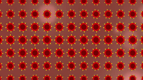 animation of red shapes moving over light spots