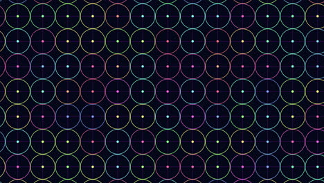 colorful symmetrical circle pattern on dark background