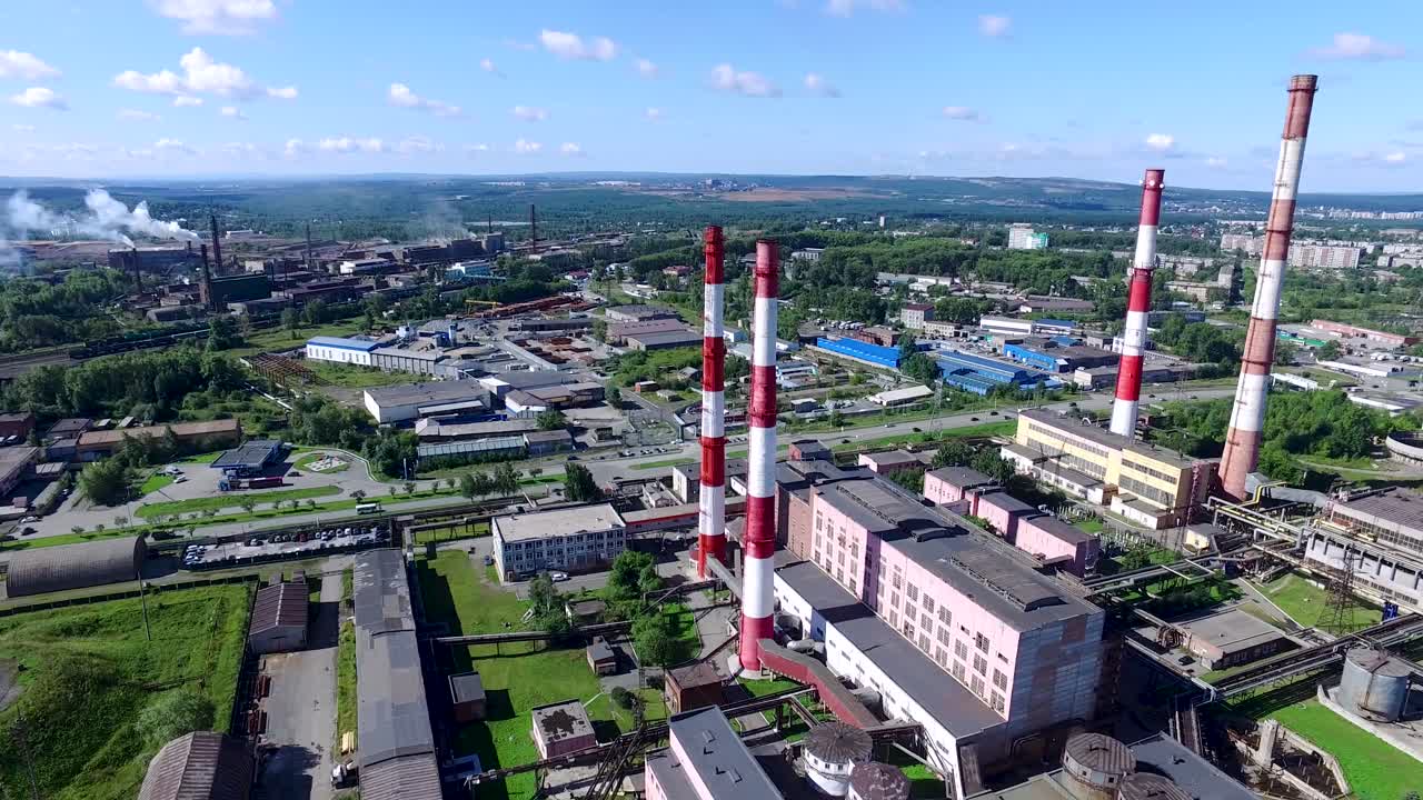 воздушный вид промышленной зоны