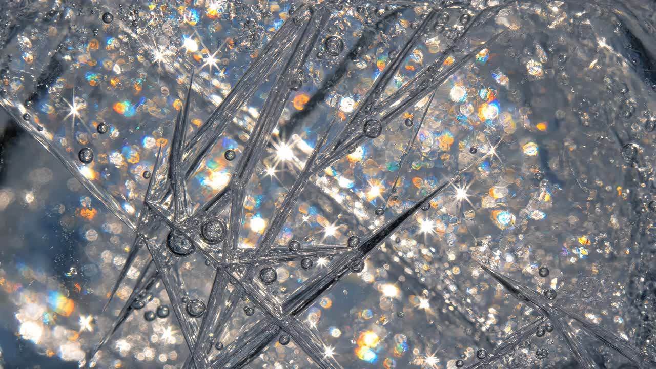 Abstract Close-up of Ice Crystals