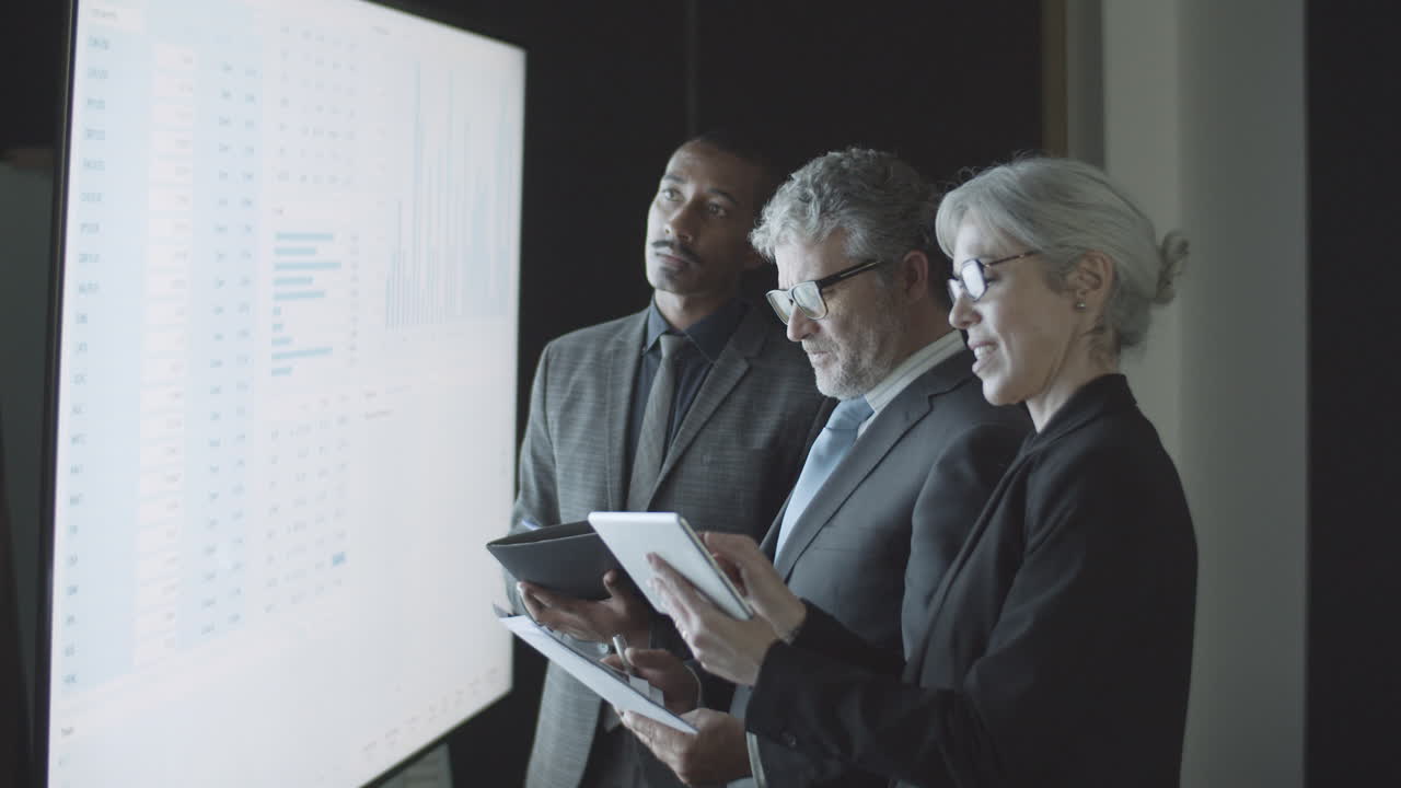 Team of finance experts meeting