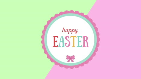 Animated-closeup-Happy-Easter-text-on-green-and-pink