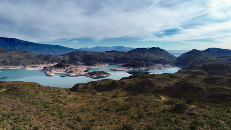 G&eacute;n&eacute;ral Carrera Lake in Chile, A lake with shinny like a mirror and milky water