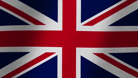 flag of the great britain. slow flutter of the canvas. fluctuation of the fabric.