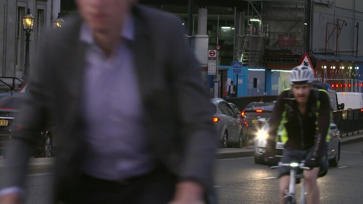 Londoner Abendverkehr zur Hauptverkehrszeit
