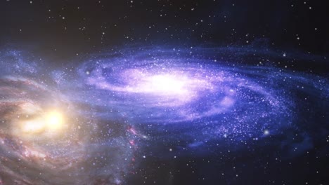 Dos-Galaxias-En-El-Universo-Que-Chocan-Entre-Sí