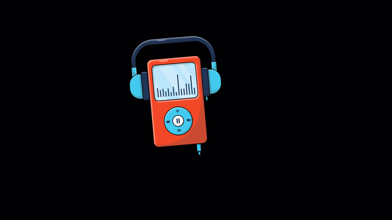 Animated Cartoon MP3 Player with Headphones and Equalizer